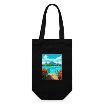 Bora Polynésie Française Vintage Voyage Poster WPA - Sac à bouteille - noir - Devant