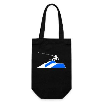 Wakeboard, Stunt, Kitesurfer, Water Sports, Wakesurfing - Gift Bag for Bottles - black - Front
