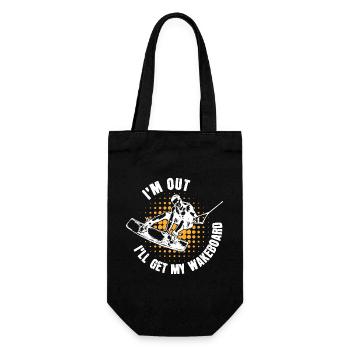 Kitesurfer Statement Wakeboard Surfing Stunt - Gift Bag for Bottles - black - Front