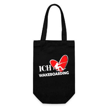 Wakeboard Statement Heart Stunt Kitesurfer Surfing - Gift Bag for Bottles - black - Front