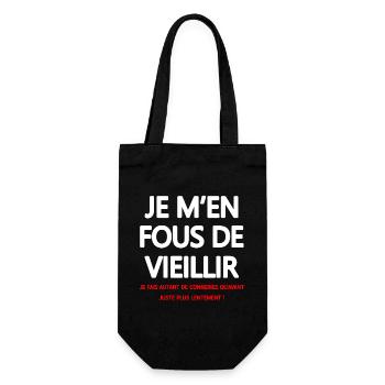 T shirt Humour Vintage Jeunesse - Sac à bouteille - noir - Devant
