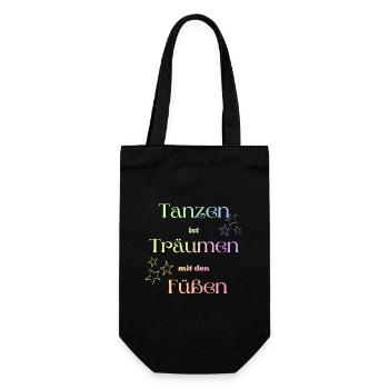 Dancing is dreaming with your feet! - Gift Bag for Bottles - black - Front