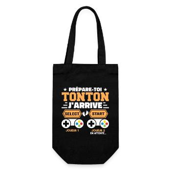 Prépare-toi Tonton J'arrive - Annonce Grossesse - Sac à bouteille - noir - Devant