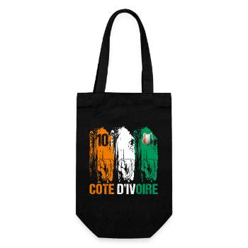 Côte d' ivoire numéro 10 cadeau football foot - Sac à bouteille - noir - Devant