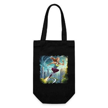 Sporty Woman | running women - Gift Bag for Bottles - black - Front