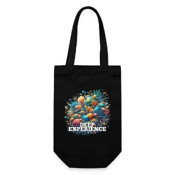 Tiefe Erfahrung Korallen Fische Geschenk - Geschenkbeutel für Flaschen - Schwarz - Vorne