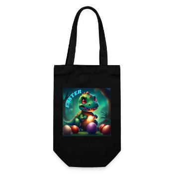 Dinosaur Red Eyes Easter Eggs - Gift Bag for Bottles - black - Front