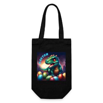 Dinosaur Red Eyes Easter - Gift Bag for Bottles - black - Front