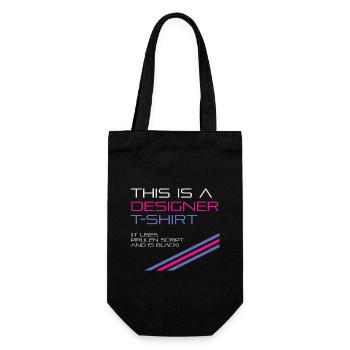 Designer T Shirt - Gift Bag for Bottles - black - Front