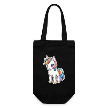 Illustration de licorne - Sac à bouteille - noir - Devant