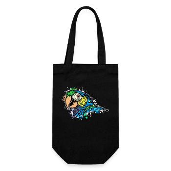 Parrot, Bird, Animal, Zoo, Bird Lover, Africa - Gift Bag for Bottles - black - Front