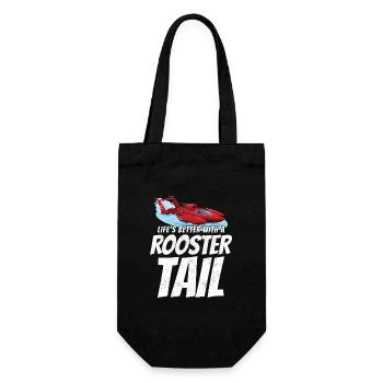 Rooster Tail Rumble: Wasserflugzeug-Rennspaß - Geschenkbeutel für Flaschen - Schwarz - Vorne