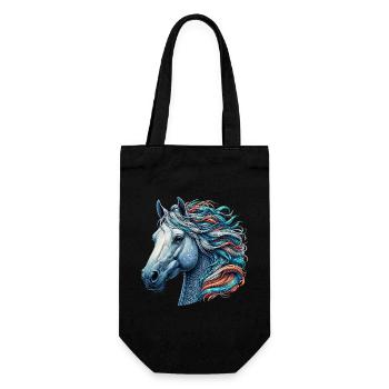 Horse - Gift Bag for Bottles - black - Front