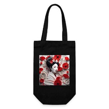 Asiatische Schönheit #11 - Geschenkbeutel für Flaschen - Schwarz - Vorne