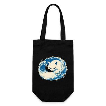 White Fox - Gift Bag for Bottles - black - Front