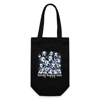 Chiot dalmatien chiot mignon pois chien cadeau - Sac à bouteille - noir - Devant