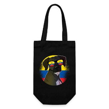 Ecuador - Geschenkbeutel für Flaschen - Schwarz - Vorne