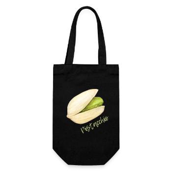 Pistache avec coquille et noyau - Sac à bouteille - noir - Devant