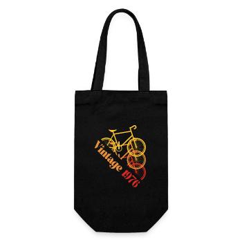 Vintage 1976 - Gift Bag for Bottles - black - Front