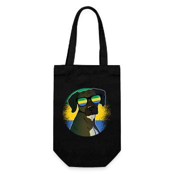 Gabon - Gift Bag for Bottles - black - Front