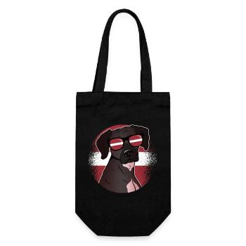 Latvia - Gift Bag for Bottles - black - Front