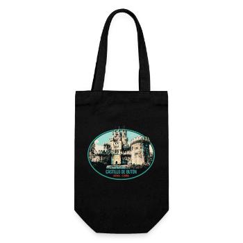 Illustration Château Butrón, Espagne - Sac à bouteille - noir - Devant