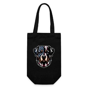 Rottweiler USA dog design - Gift Bag for Bottles - black - Front