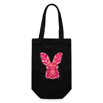 Rabbit - Gift Bag for Bottles - black - Front