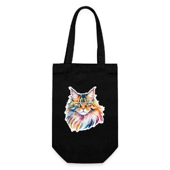 Aquarelles Maine Coon - Sac à bouteille - noir - Devant