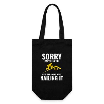 Roofer Roofing Roof Repair Mechanic Contractor - Gift Bag for Bottles - black - Front