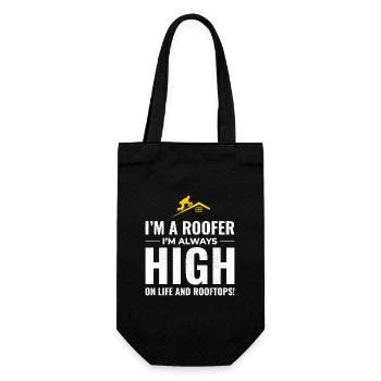Roofer Roofing Roof Repair Mechanic Contractor - Gift Bag for Bottles - black - Front