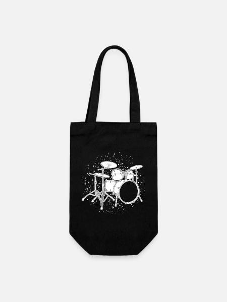 Drumkit Zeichnung - Gavepose til flasker - sort