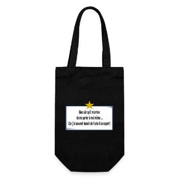 I'm talking to myself - Gift Bag for Bottles - black - Front