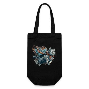 Super Cat British Shorthair BKH Tabby - Gift Bag for Bottles - black - Front