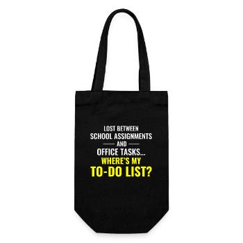Arbeit Memes Büro-Humor Arbeitsplatz Lustig - Geschenkbeutel für Flaschen - Schwarz - Vorne