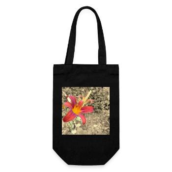 Lily in sepia contrast - Gift Bag for Bottles - black - Front
