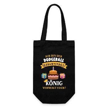 Dodgeball König Geburtstag Spieler Trainer Geb - Geschenkbeutel für Flaschen - Schwarz - Vorne