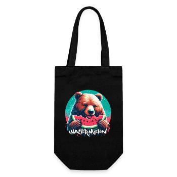 Watermelon Bear Yummy Gift - Gift Bag for Bottles - black - Front