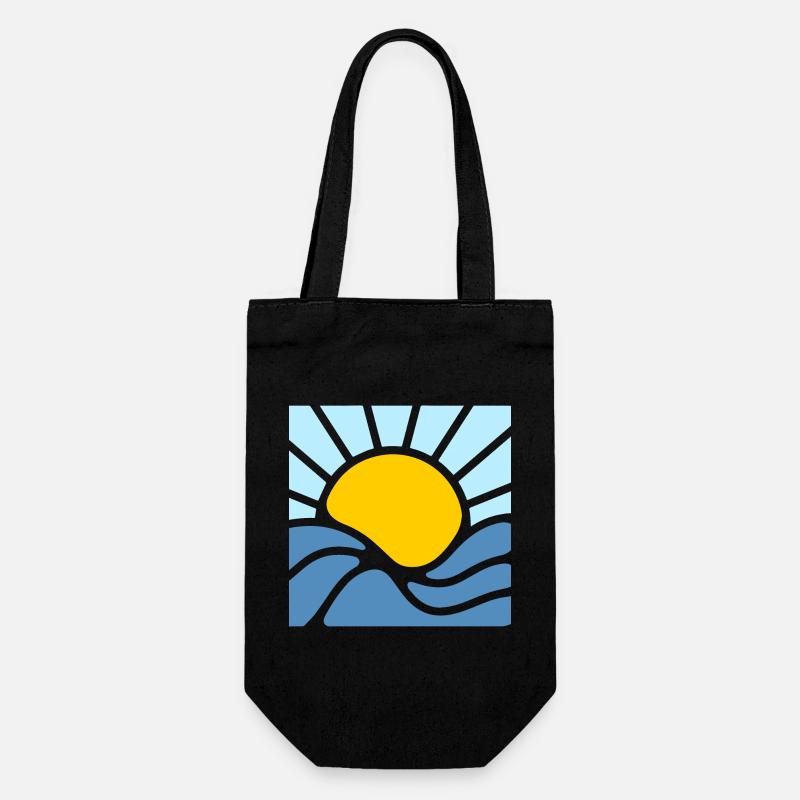 Soleil, été et mer - Sac à bouteille - noir