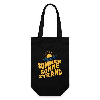 Été, soleil, plage et mer - Sac à bouteille - noir - Devant