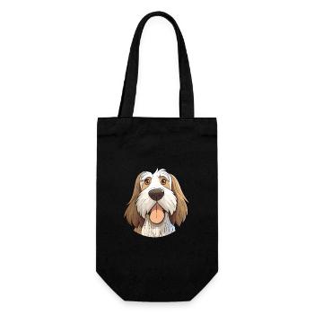Spinone Italiano Hunderasse Aquarell Karikatur Kawa - Geschenkbeutel für Flaschen - Schwarz - Vorne