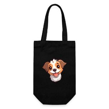 Cirnechi Dell Etna Dog Breed Watercolor Cartoon Ka - Gift Bag for Bottles - black - Front