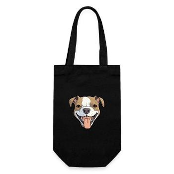Staffordshire Bullterrier Hunderasse Aquarell ca - Geschenkbeutel für Flaschen - Schwarz - Vorne