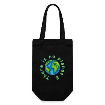 Es gibt keinen Planeten B - Geschenkbeutel für Flaschen - Schwarz - Vorne