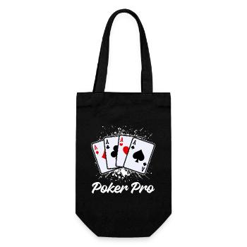 Jeu de cartes de casino Poker professionnel - Sac à bouteille - noir - Devant