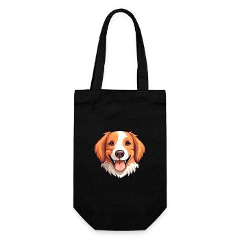 Nederlandse Kooikerhondje Hunderasse Aquarell Auto - Geschenkbeutel für Flaschen - Schwarz - Vorne