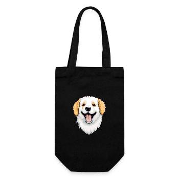 Kuvaszok chien race aquarelle dessin animé Kawaii Clipa - Sac à bouteille - noir - Devant