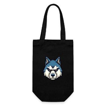 Husky chien race aquarelle dessin animé Kawaii Clipart - Sac à bouteille - noir - Devant