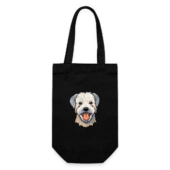 Glen Of Imaal Terrier chien race aquarelle dessin animé - Sac à bouteille - noir - Devant