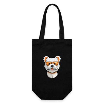 West Highland White Terrier Chien Race Aquarelle C - Sac à bouteille - noir - Devant